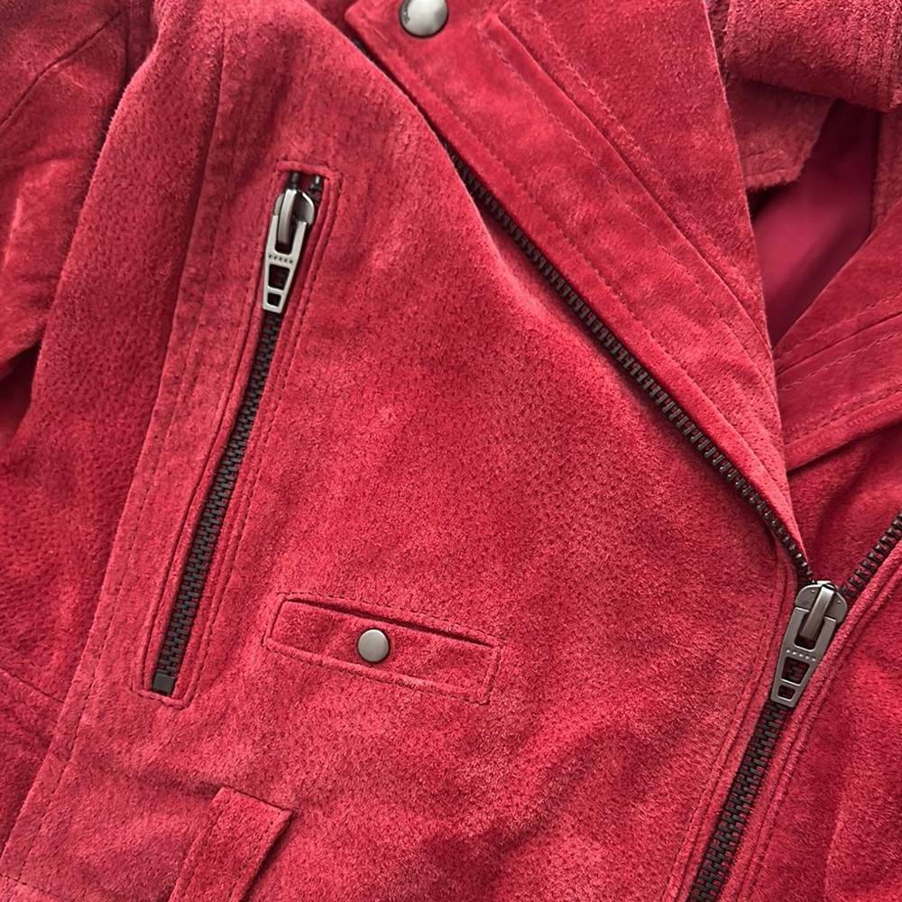 Red Suede Blank NYC Women's Jacket - Picture 3 of 4
